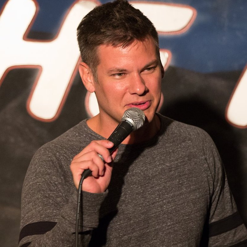 Theo Von on the Cool Beans Comedy stage.