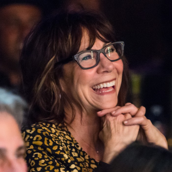 Mindy Sterling in the audience at a Cool Beans Comedy show.