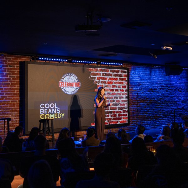 Elizabeth Yang on the Ice House stage.