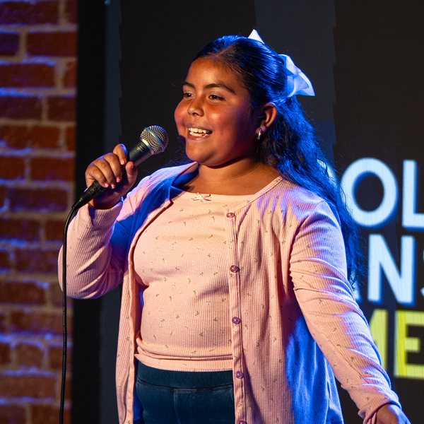 Isabel Preciado on the Ice House stage.